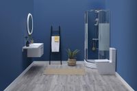 Душевой уголок Aquanet Practic AE10-Q-90x90U-CP 900x900, прозрачное, матовое стекло — фото 5, Душевые уголки