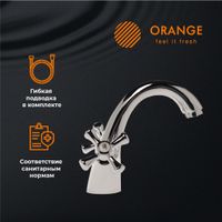 Orange Classic Pro M72-021cr смеситель для раковины двухвентильный, хром — фото 6, Смесители для раковины