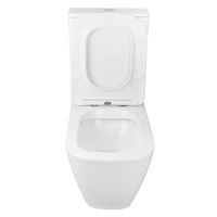 Унитаз-компакт Azario LEVANTO 620x380x830 напольный, безободковый в комплекте с бачком и сиденьем микролифт арт-AZ-1228A — фото 3, Напольные унитазы