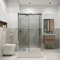 Душевое ограждение Grossman Classic 100.K33.04.110.10.00-200.K33.04.100.10.00 (110х100х195) раздвижная,хром,стекло прозрачное,2 места арт-120.K33.04.1110.10.00 — фото 2, Прямоугольные душевые уголки