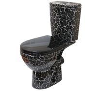 РИО Унитаз-компакт гориз. вып., 2-х реж. арм. "Уклад", сид. полип. "Уклад", черный кракелюр, ROSA Вн УнЧк199 — фото 1, Напольные унитазы