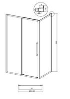 Боковая стенка Grossman Cosmo (100х195) хром,стекло шиншилла, 1 место арт-200.K33.02.100.10.02 — фото 7, Боковые стенки