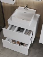 Orange Line Li-60TuwMDF+B04-405W тумба с раковиной подвесная 60 см, белый Li-60TuwMDF+B04-405W — фото 7, Тумбы с раковиной