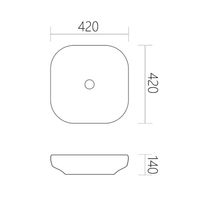 Раковина накладная ABBER Rechteck черная матовая арт-AC2217MB — фото 2, Раковины накладные