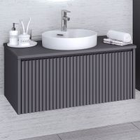 Тумба подвесная MONACO 80 /графит/ AQUA DE MARCO 2080GRMON — фото 1, Тумбы под раковину