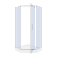 Ограждение VIVA90B N душевое Ceruttispa без поддона (90x90x195) — фото 124, Прямоугольные душевые уголки