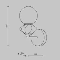 Товар: Настенный светильник (бра) Maytoni MOD362WL-L5GR3K - фото 4 Настенный светильник (бра) Maytoni MOD362WL-L5GR3K — фото 4, Бра