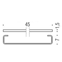 Полотенцедержатель COLOMBO DESIGN TIME W4210 широкий цвет хром — фото 2, Полотенцедержатели