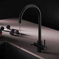 X-Joy S, смеситель для кухни с С-изливом с каналом для питьевой воды, черный арт-F85B07722 — фото 1, Смесители для кухни