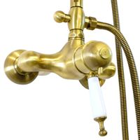 OXFORD Душевой настенный гарнитур (см-ль д/душа терм./колонна ARCO/верхн.душ/шланг/ручн.душ),бронза 31863 — фото 5, Душевые гарнитуры