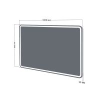 Зеркало Бриклаер Эстель-1 100 с подсветкой LED, на взмах руки арт-4627125414237 — фото 2, Зеркала в ванную комнату