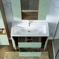 Товар: Тумба под раковину подвесная Бриклаер КРИСТАЛЛ фисташковый, 100 см 4627125417139 - фото 4 Тумба под раковину подвесная Бриклаер КРИСТАЛЛ фисташковый, 100 см 4627125417139 — фото 4, Тумбы с раковиной