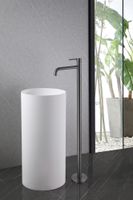 Смеситель ABBER Wasser Kreis AF8140NG напольный для раковины, никель — фото 2, Смесители напольные