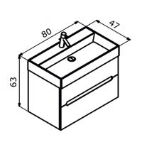 Тумба с раковиной ORKA Malta 80 подвесная, антрацит матовый арт-5001476 — фото 2, Тумбы с раковиной