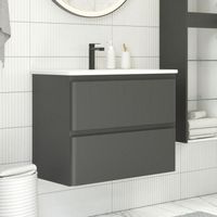 Товар: Тумба с раковиной Aquanet Эмбер 60 2 ящ. цв.черный матовый (раковина Luxury) 00332495 - фото 1 Тумба с раковиной Aquanet Эмбер 60 2 ящ. цв.черный матовый (раковина Luxury) 00332495 — фото 1, Тумбы с раковиной