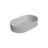 раковина накладная KUBE X 60x37 без перелива серый матовый арт-945817 — фото 2, Раковины накладные