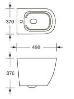 Унитаз SELLA Aria Tornado подвесной безободковый со смывом торнадо Ceruttispa CT9529 (490х370х370) — фото 5, Подвесные унитазы
