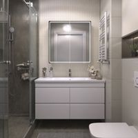 Зеркальный шкаф VIGO Geometry Comfort 80 подвесной белый (221) — фото 6, Зеркальные шкафы в ванную