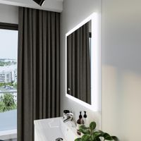 Зеркало Бриклаер Вега/Мальта 75 LED подсветка на взмах руки, часы арт-4627125414374 — фото 6, Зеркала в ванную комнату