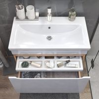 Тумба под раковину VIGO Grani 80 подвесная дуб золотой (166 дуб золотой) — фото 4, Тумбы под раковину