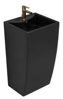 Раковина напольная Azario COMELLA 480х420х830 отдельностоящая прямоугольная, черный матовый арт-AZ-314MB — фото 1, Раковины напольные