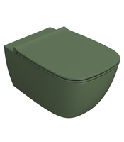Товар: Унитаз GLOBO GENESIS подвесной цвет зеленый матовый GNS02FE - фото 1 Унитаз GLOBO GENESIS подвесной цвет зеленый матовый GNS02FE — фото 1, Подвесные унитазы