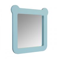 Зеркало КАСПЕР МИШКА, квадратное, голубой матовый арт-1A283402CR0E0 — фото 2, Зеркала в ванную комнату