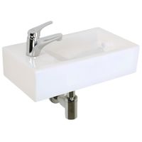 Раковина маленькая GS, 45x25x12 cm, отверстие слева. белая керамика арт-32266 — фото 8, Мини-раковины