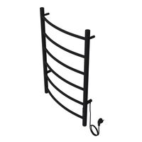 Полотенцесушитель электрический AZARIO VERONA 500/800 6 секций, диммер справа, черный арт-AZ04858B — фото 2, Электрические полотенцесушители