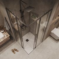 Товар: 1/2 душевого ограждения Grossman Galaxy 1/2.K33.01.12.42.00 (120х195) графит сатин,стекло прозрачное, 1 место - фото 5 1/2 душевого ограждения Grossman Galaxy 1/2.K33.01.12.42.00 (120х195) графит сатин,стекло прозрачное, 1 место — фото 5, Раздвижные душевые двери