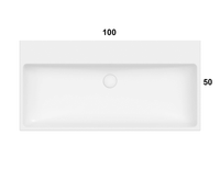 Раковина GLOBO T-EDGE подвесная или накладная с одним отверстием и двумя намеченными цвет белый арт-SCQ100BI — фото 2, Раковины подвесные