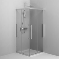 Товар: W84G-403-9090-MT Душевое ограждение Func Square Slide 90х90, мат хром, прозрачное - фото 2 W84G-403-9090-MT Душевое ограждение Func Square Slide 90х90, мат хром, прозрачное — фото 2, Душевые кабины и ограждения