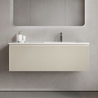 Тумба подвесная SANCOS Snob R 1.0 1195х445х406, c одним ящиком оснащенным доводчиками, Beige Soft , арт. арт-SNR1.0120RCE — фото 1, Тумбы под раковину