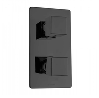 Смеситель Bossini Cube New для ванны и душа встраиваемый внешняя часть на 2-5 потребителей цвет черный матовый арт-Z00062.073 — фото 1, Встраиваемые смесители для душа