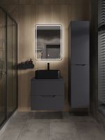 Товар: Orange Line Li-60TugMDF+B02-460MB тумба с раковиной подвесная 60 см, графит/черный Li-60TugMDF+B02-460MB - фото 7 Orange Line Li-60TugMDF+B02-460MB тумба с раковиной подвесная 60 см, графит/черный Li-60TugMDF+B02-460MB — фото 7, Тумбы с раковиной