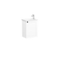 Root Classic Тумба 45 см с раковиной с дверцей матовый белый правый VITRA арт-68610 — фото 1, Тумбы с раковиной