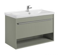 Тумба-умывальник ХОУП 100, 1 ящ., подвесная, хаки (под раковину МИРАНДА 100) 1A287401HP9D0 — фото 1, Тумбы под раковину