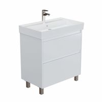 Тумба с раковиной Aquanet Nova Lite 2.0 60 напольная цв. белый глянец арт-00348190 — фото 1, Тумбы с раковиной