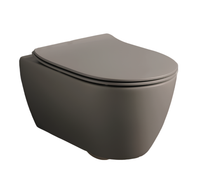 Унитаз Scarabeo MOON подвесной безободковый цвет табачный матовый арт-5520/CL 53 — фото 1, Подвесные унитазы