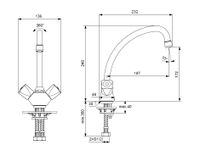 Смеситель для кухни Vidima Practic, двухвентильный, хром арт-BA231AA — фото 1, Смесители для кухни