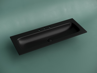 Раковина накладная мебельная CERAMICANOVA Grace прямоугольная 1210x457x137 с тремя отверстиями под смеситель цвет черный матовый CN7024MB — фото 1, Раковины встраиваемые сверху