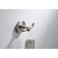 Крючок двойной Timo Saona 13012/13 никель — фото 1, Крючки для полотенец