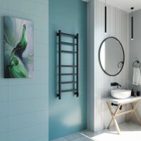 Полотенцесушитель электрический Grota Nosto 430х1200 черный Nosto 430х1200 RAL9005 EL — фото 2, Электрические полотенцесушители