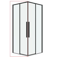 1/2 душевого ограждения Grossman Galaxy (120х195) черный матовый,стекло прозрачное, 1 место арт-1/2.K33.01.12.21.00 — фото 1, Раздвижные душевые двери