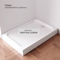 Душевое ограждение X-Joy Square Slide 120х80, черный, прозрачное арт-W94G-403-12080-BT — фото 6, Прямоугольные душевые уголки