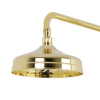 PRESTIGE Душевой настенный гарнитур (см-ль д/ванны/колонна RETRO/верхн.душ/шланг/ручной душ), золото арт-32126 — фото 3, Душевые стойки