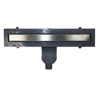 Душевой лоток AZARIO 450 мм с решеткой под плитку (двухсторонняя решетка), выход 50мм, хром матовый арт-AZ1105-00145 — фото 1, Трапы для душа