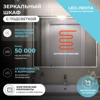 Зеркальный шкаф VIGO Geometry Comfort 100 подвесной белый (222) — фото 1, Зеркальные шкафы в ванную