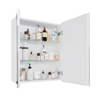 Шкаф зеркальный Lemark ELEMENT 70х80 см 2-х дверный, с подсветкой, с розеткой, цвет корпуса: Белый арт-LM70ZS-E — фото 3, Зеркальные шкафы в ванную