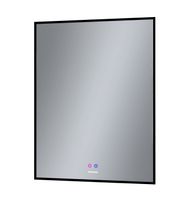 Зеркало PRAGMA-норма BLACK (600*800*45) LED с сенсорным выключателем и подогревом 1860802 — фото 1, Зеркала в ванную комнату